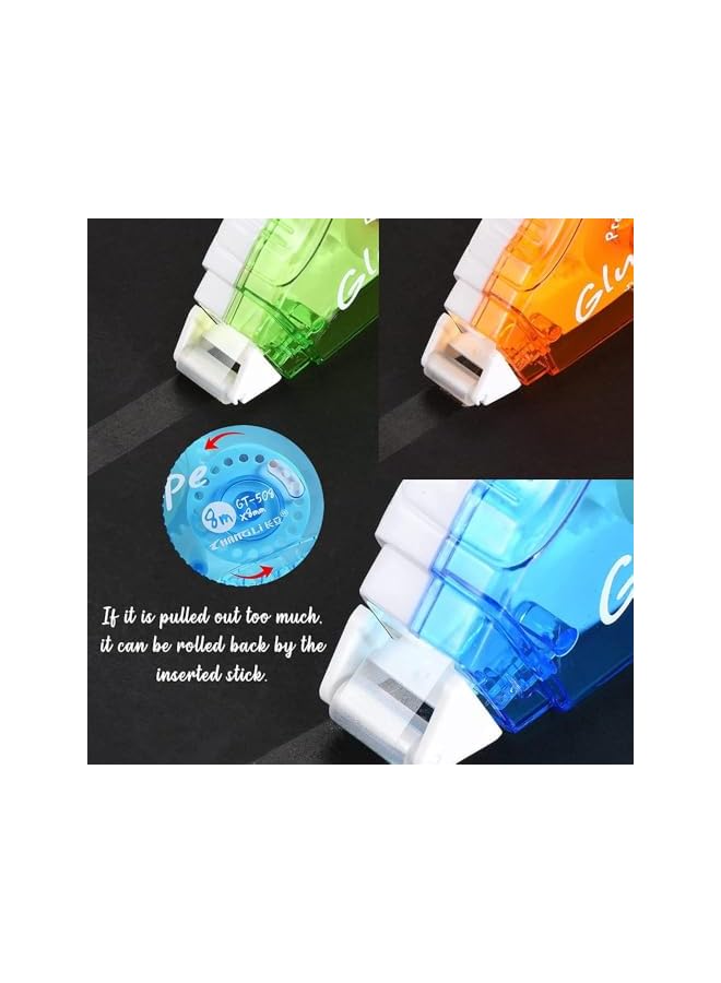 promass 6 Pack Double Sided Tape Roller, Scrapbook Supplies, Glue Tape Roller For Crafts, Double-Sided Adhesive Tape Runner For Scrapbooking, Home School Office Supplies (0.31 inch X 26.25 feet) - Image 3