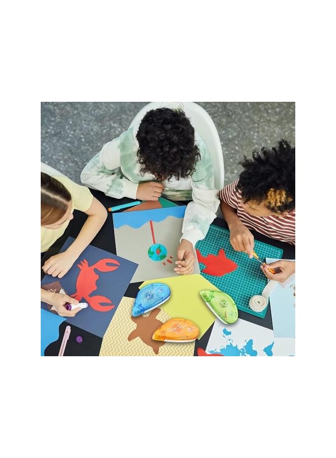 promass 6 Pack Double Sided Tape Roller, Scrapbook Supplies, Glue Tape Roller For Crafts, Double-Sided Adhesive Tape Runner For Scrapbooking, Home School Office Supplies (0.31 inch X 26.25 feet) - Image 2