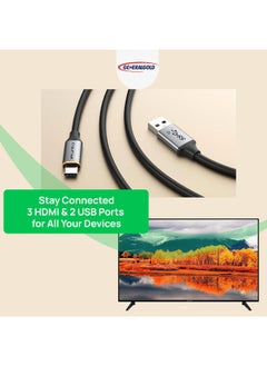 جينيرال جولد تلفزيون ذكي من جينرال جولد 50 بوصة 4K Ultra HD، شاشة زجاجية مزدوجة غير قابلة للكسر، موديل 2025 الجديد، أندرويد 14.0، مع Netflix، YouTube، Prime Video، Shahid، 8 جيجابايت ذاكرة تخزين، 1.5 جيجابايت ذاكرة وصول عشوائين  - Image 4