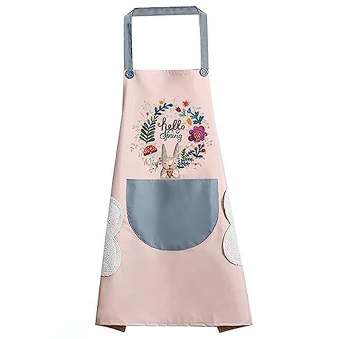 RIEO Hub RIEO Kitchen Aprons for Women Waterproof Cooking Apron with Pocket Oil Proof Adjustable and Comfortable Apron for Home Kitchen Garden Restaurant  - Image 5