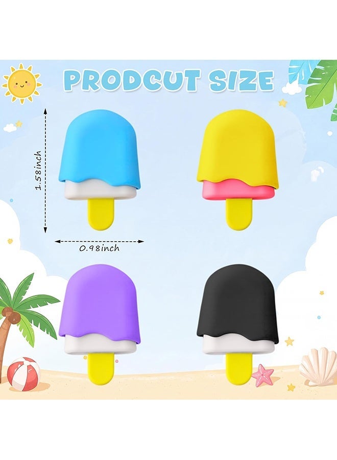 Wffo 8 PCS Ice Cream Erasers, Cute Fun Food Shapes Erasers, Creative Dessert Cartoon Eraser for School Children's Learning Supplies - Image 3