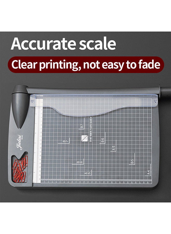JIELISI Mini Paper Trimmer Guillotine Cutter A4 Cut Length Desktop Paper Cutting Machine with Security Cutter Head for Craft Paper Photos Cards Scrapbooking Office Home Supplies  - Image 2
