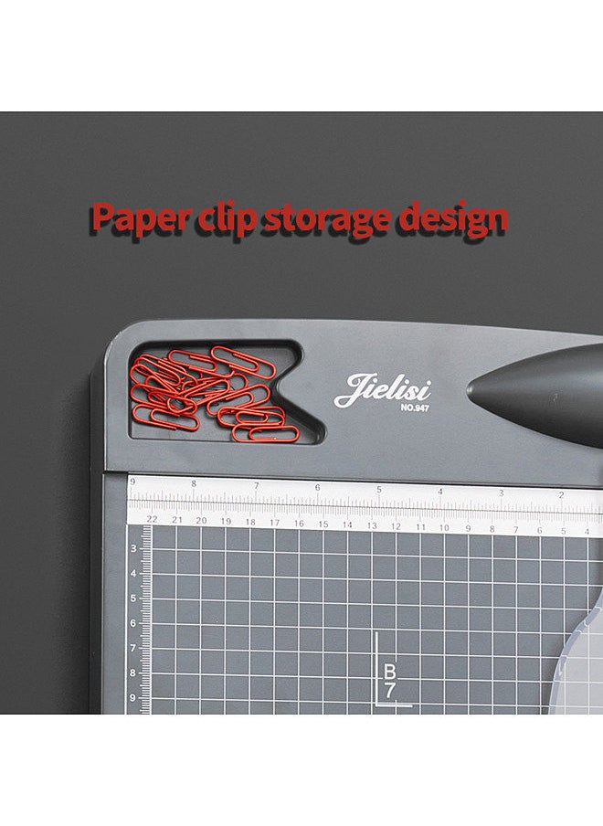 JIELISI Mini Paper Trimmer Guillotine Cutter A4 Cut Length Desktop Paper Cutting Machine with Security Cutter Head for Craft Paper Photos Cards Scrapbooking Office Home Supplies  - Image 3