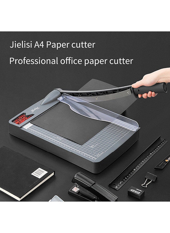 JIELISI - Mini Paper Trimmer Guillotine Cutter A4 Cut Length Desktop Paper Cutting Machine with Security Cutter Head for Craft Paper Photos Cards Scrapbooking Office Home Supplies - Image 1