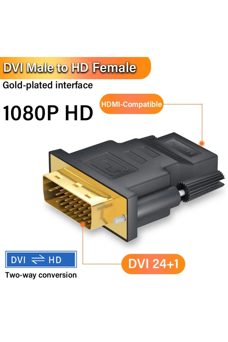 <=0.5m DVI to HD 1080P DVI to HDMI-Compatible Cable Adapter DVI Male to Female Bi-directional Connec