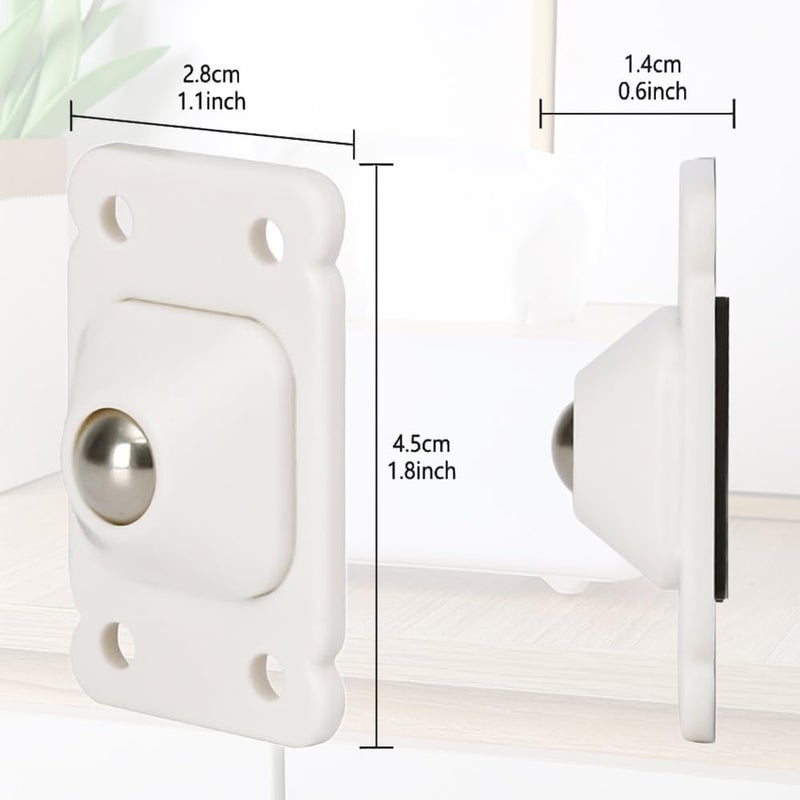 2024 New 360 Degree Swivel Self Adhesive Caster Wheels Black 24PCS For Furniture Storage Box - Image 3