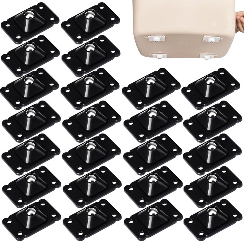 2024 New 360 Degree Swivel Self Adhesive Caster Wheels Black 24PCS For Furniture Storage Box - Image 2