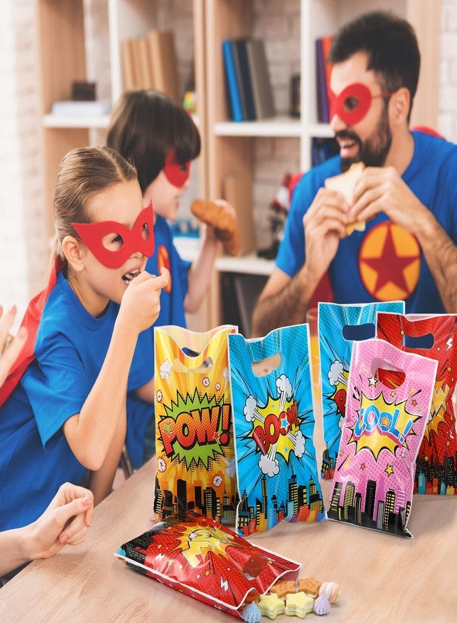 Blosssound 120 Pcs Hero Party Gift Bags Hero Birthday Favor Bags Hero Themed Candy Bags Comic Hero Party Goodie Bags for Boys Girls Boom Hero Theme Birthday Baby Shower Party Supplies Decorations - Image 5