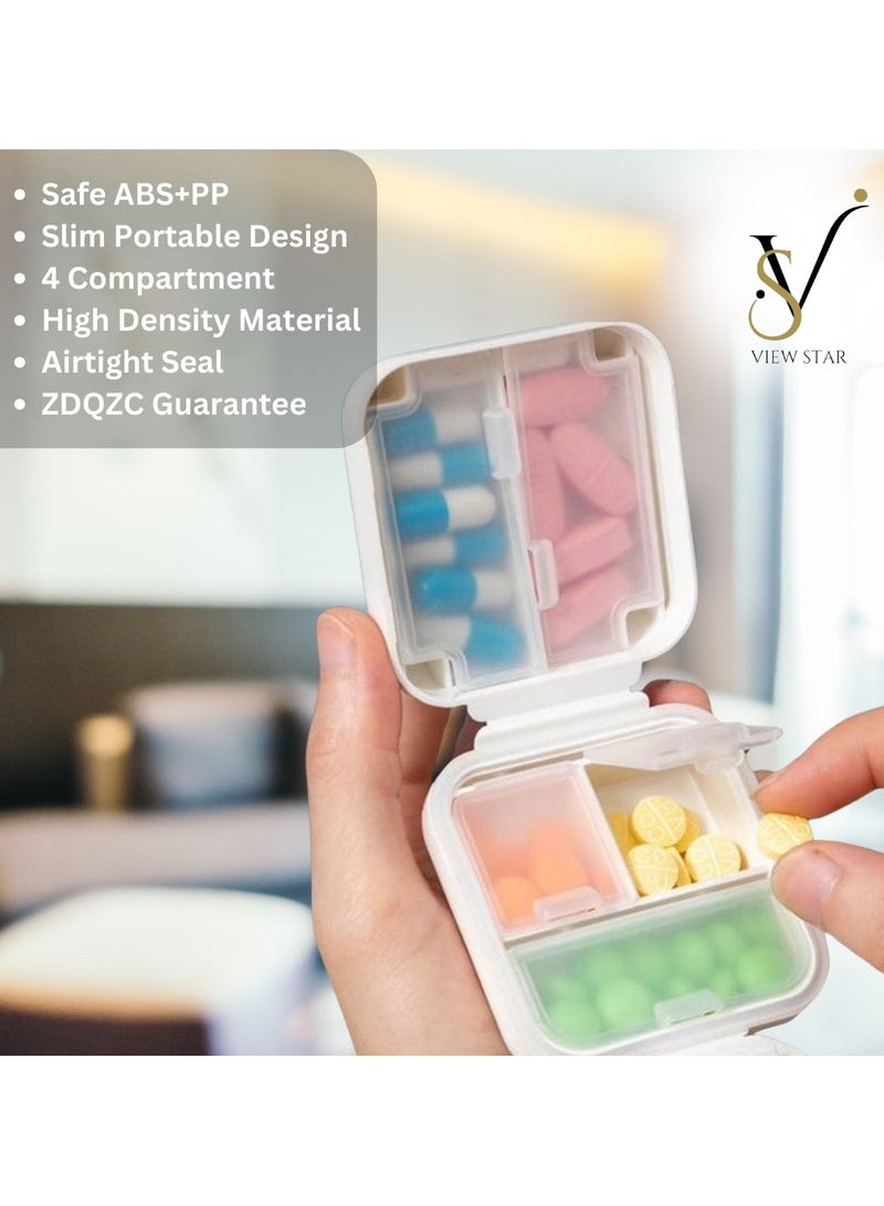 فيوستار صندوق دواء Viewstar مع منظم حبوب الجيب  صندوق طبي شفاف - صندوق حاوية إسعافات أولية بلاستيكي -صندوق تخزين عائلي محمول متعدد الطبقات للمنزل والسفر - Image 2