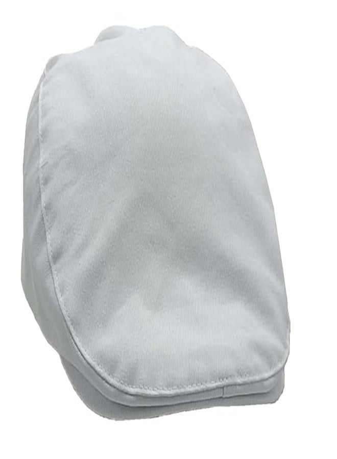 ATABZ Men's Cotton Golf Flat Cap Whtie Sports Hats White - Image 4