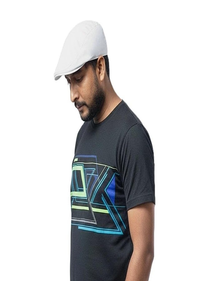 ATABZ Men's Cotton Golf Flat Cap Whtie Sports Hats White - Image 1
