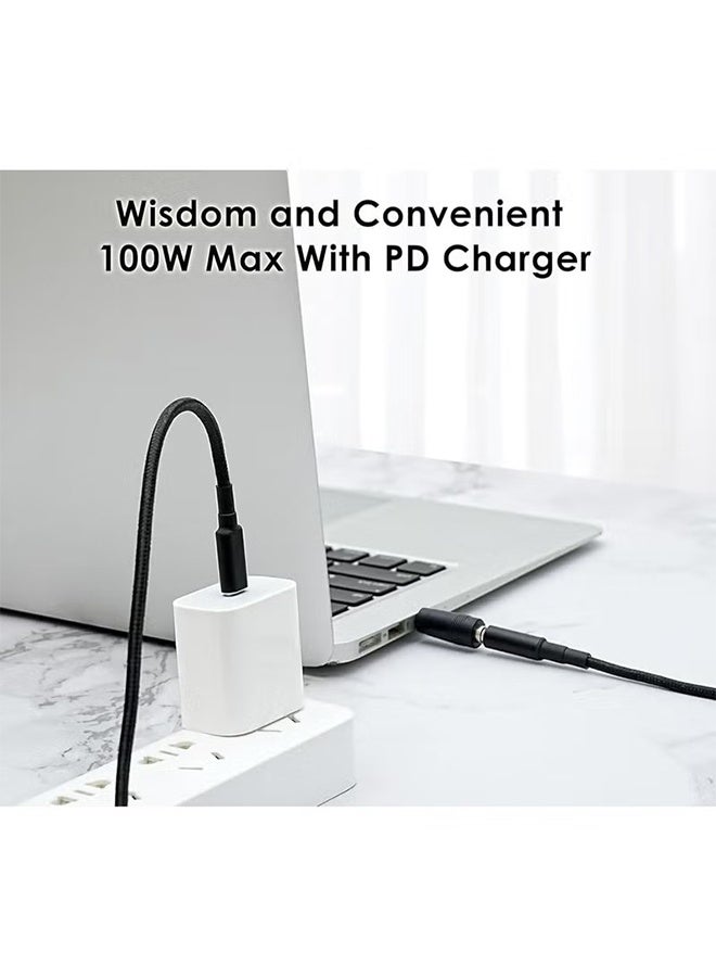اتش واي محولات USB C إلى DC، مجموعة مقابس طاقة 10 قطع، كابل طاقة PD بقوة 100 واط وطول 1.8 متر وموصل برميل دائري 5.5x2.1 ملم لشحن اللابتوب، متوافق مع سوني، توشيبا، سامسونج، إيسر، آسوس، لينوفو، ديل، إتش بي - Image 3