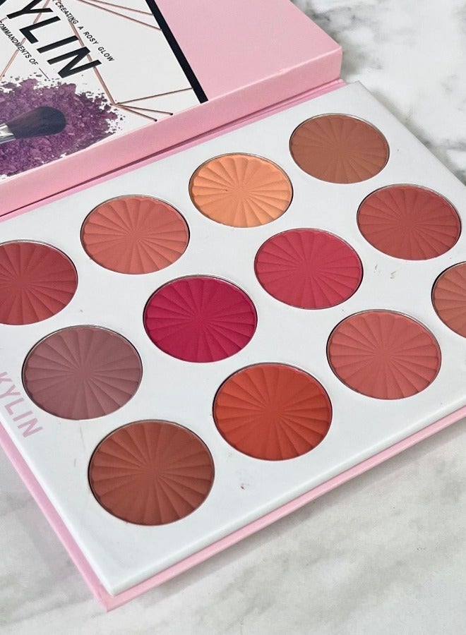 كايلين باليت أحمر الخدود كيلين  12 لونًا من الإشراقة والتألق - Image 2
