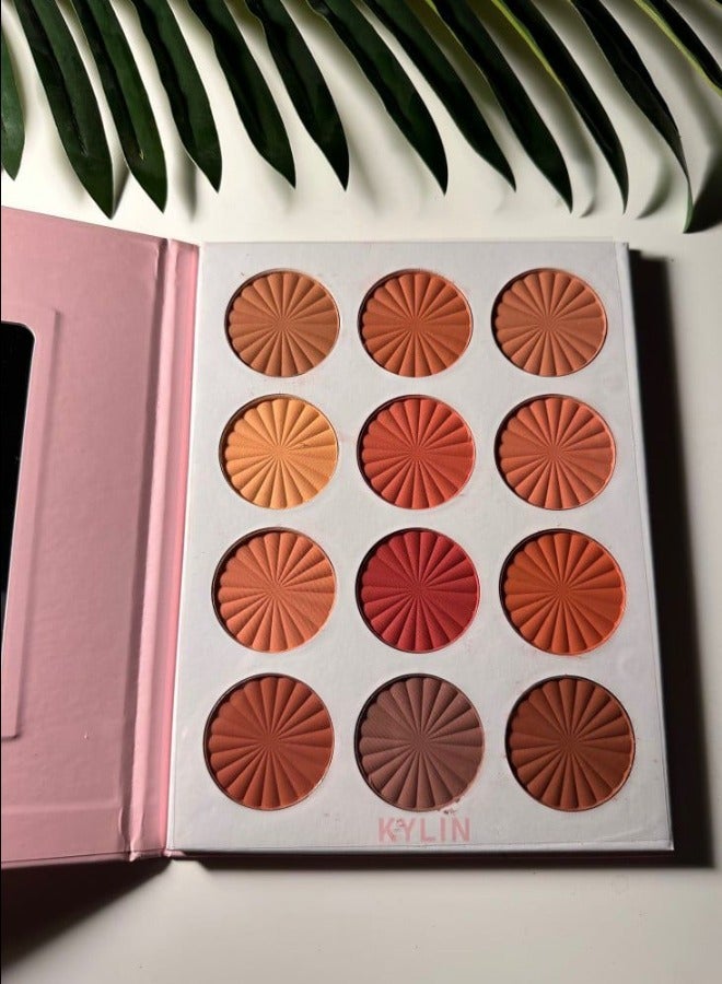 كايلين باليت أحمر الخدود كيلين  12 لونًا من الإشراقة والتألق - Image 3