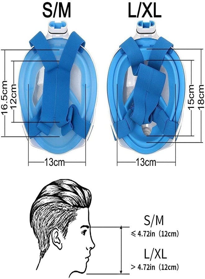 Olpad Diving Mask Full Face Snorkel Mask Swimming Panoramic Viewing with Removable Action Camera Mount,Anti-Fog & Anti-Leak Design [Grey L/XL] - Image 5