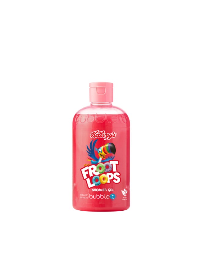 Bubble T Fruity Fruit Loops Scented Bath & Shower Gel - Lathers Up to Cleanse & Leave Skin Feeling Refreshed with a Playful, Cereal-Inspired Scent (500 ml) - Image 1