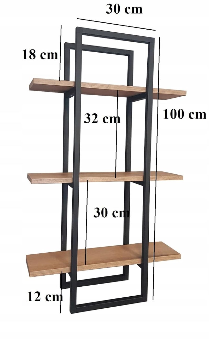 MILAD Wall Shelves 3 Tier Wall Mount Metal Shelf | Storage Organizer | Display Rack | Showcase | Bookshelf | Wall Hanging (Golden & Black) - Image 2
