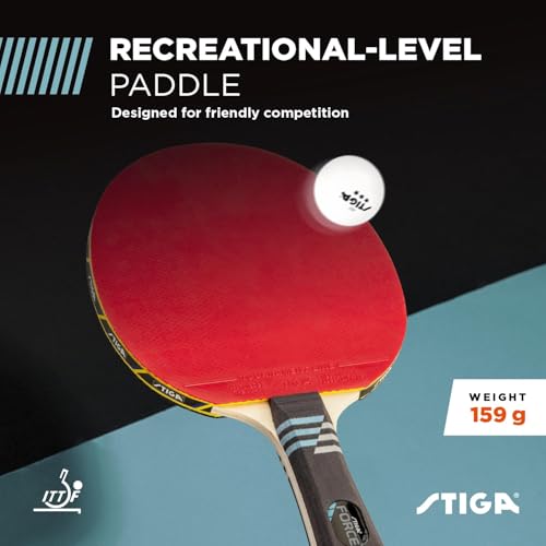 STIGA Force Ping Pong Paddle – 5-ply Blade – 2mm Sponge – Flared Composite Handle – Perfect for High-Scoring Friendly Competition - Image 3