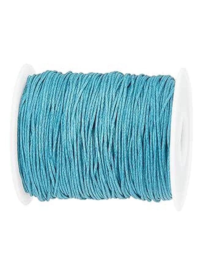 حبل مشمع 1 مم من PandaHall، حبل قطني مشمع بطول 100 ياردة أخضر W - Image 1