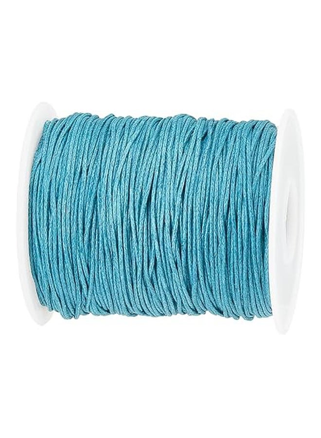 حبل مشمع 1 مم من PandaHall، حبل قطني مشمع بطول 100 ياردة أخضر W - Image 2