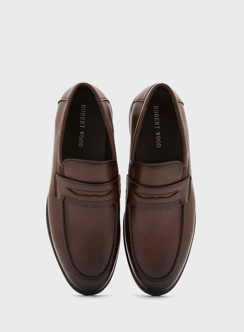 Robert Wood Saddle Details Classic Formal Slip Ons