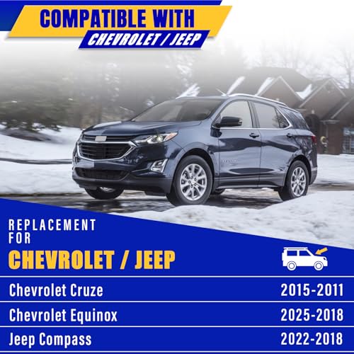 Rooppa 24" 18" Front Windshield Wiper blades Replacement for Chevy Chevrolet Cruze 2011-2015,Equinox 2018-2025,Jeep Compass 2018-2022,Premium All-Season Replacement Automotive Windshield Wipers - Image 5