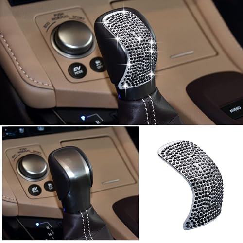 HHLOU Bling Black Crystal Shifter Gear Lever Accessory Kit - Compatible with Lexus ES (2016-2018), RX (2016-2022), NX (2015-2022), RC (2016-2022), IS (2014-2022), GX-460 (2020-2022) - Image 4