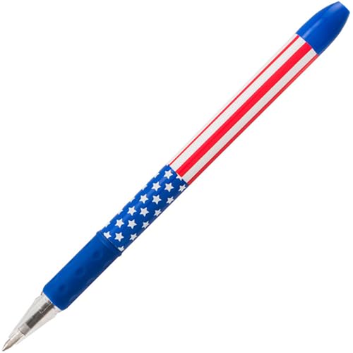 Pentel R.S.V.P. Ballpoint Pen, Fine Line, Stars & Stripes Barrel, Black Ink, 5 Pack - Image 3