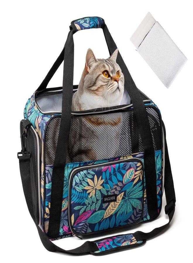 BAGLHER Pet Travel Carrier for Small Medium Cats & Dogs, Airline Approved Soft Sided - Image 1