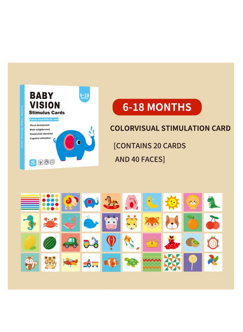 Baby Early Education Color Vision Cards baby Visual Stimulation Ccard Suitable For 6-18 Months - Image 1