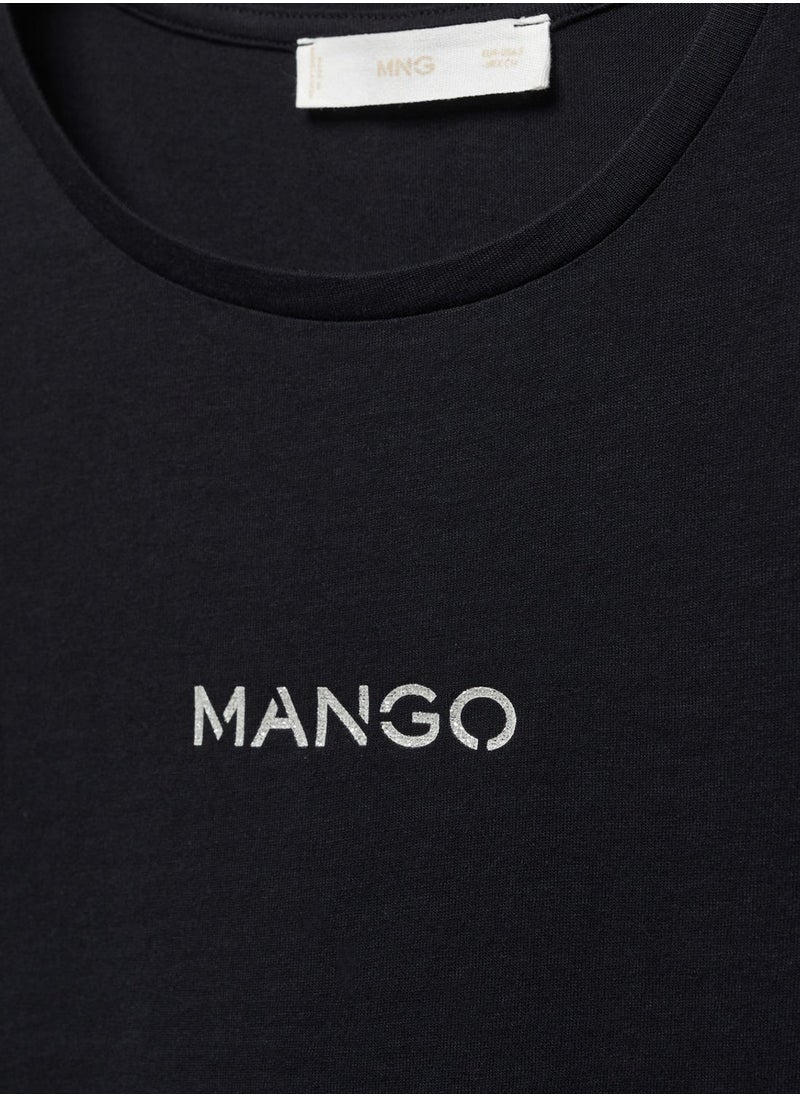 MANGO - Crew Neck Logo T-Shirt - Image 1