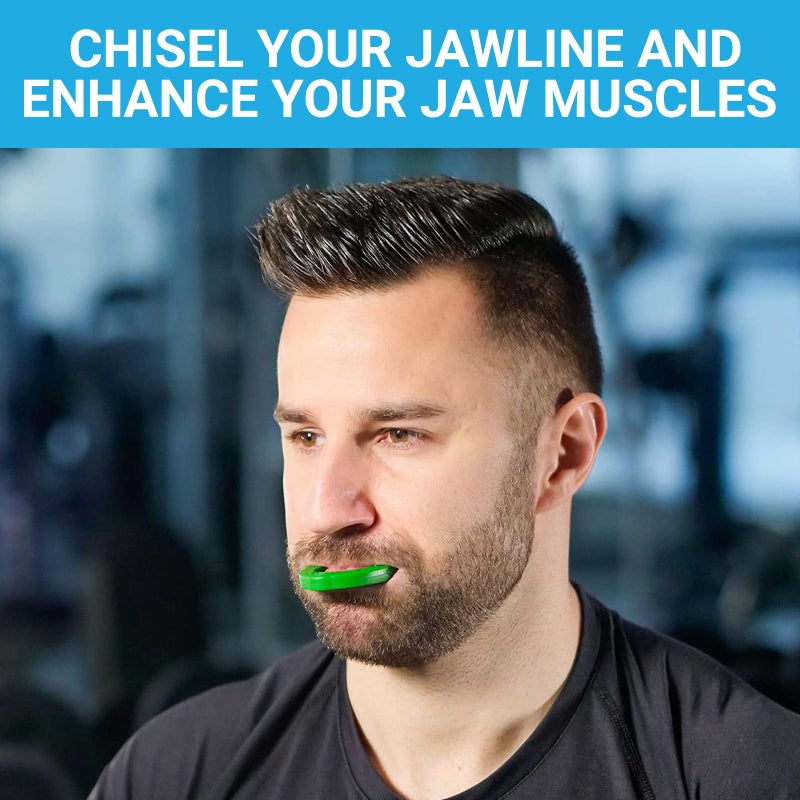 Tilcare Jawline Exerciser by Tilcare - Jaw Exerciser for Men and Women that helps to workout your Jaw, Neck and tone your face with exercise - Face Slimmer that will chisel your Jawline - Intermediate 50lb - Image 2