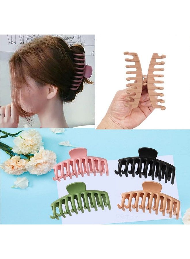 Pactiv Hair Claw Clips For Women Strong Hold Matte Clips For Thick Hair Fashion Hair Styling Accessories For Girls Large Hair Clips For Women Thick Hair Round Clip (Pack Of 2) - Image 4