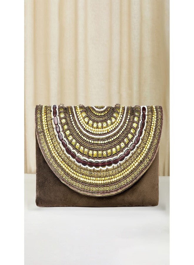Aheli Indian Clutch Purses Gift for Women Occasion Handmade Evening Handbags Party Bridal Clutch Mothers Day Gifts for Mom - Image 5