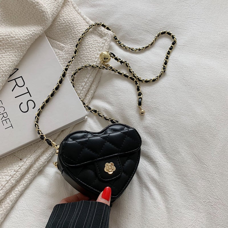 Ins Small Fragrant Style Women'S Bag 2024 Net Red Style Foreign Style Mini Love-Shaped Children'S Ladies Slung Mouth Red Envelope - Image 1