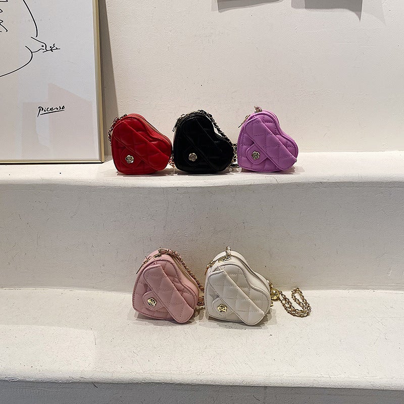 Ins Small Fragrant Style Women'S Bag 2024 Net Red Style Foreign Style Mini Love-Shaped Children'S Ladies Slung Mouth Red Envelope - Image 2