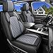 DuDuWang Car Seat Covers Custom Fit for Toyota Tacoma 20162023 Breathable Waterproof Faux Leather Protective Seat Cover with Pickup Truck Black Grey Front Seat - Image 2