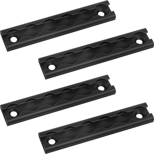 PALOZO Upgrade Aluminum L Track, 6 inch L Track Rail Black Oxide for Securing Motorcycles, ATVs, Dirt Bikes, Utility Tractors, and More, Use On Pickup Trucks, Vans, Or Enclosed Trailers, Pack of 4 - Image 1