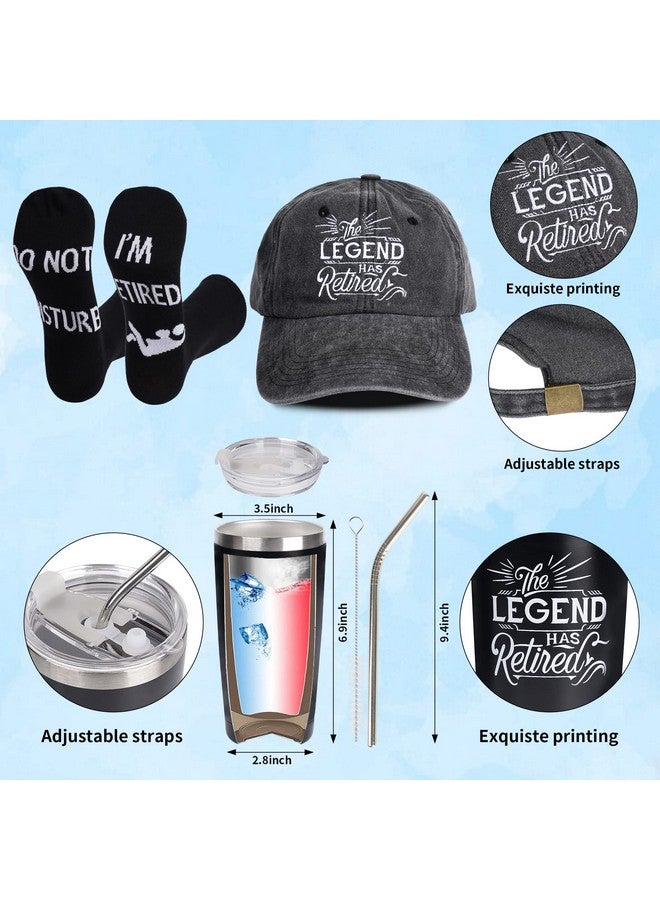 Kolewo4ever Kolewo4ever 9 Pcs Retirement Gift for Men 2025 Happy Retirement Gifts for Coworker, Teachers, Dad, Grandpa Best Retire Gifts Box with Insulated Tumbler Baseball Cap Socks - Image 2
