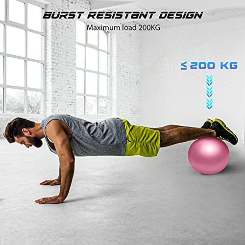 Cikyner Soft Pilates Ball, Small Exercise Ball 9 Inch Mini Gym Ball with Inflatable Straw, Suitable for Pilates, Yoga, Full Body Training, Physical Therapy and Balance improving at Home, Gym & Office - Image 4