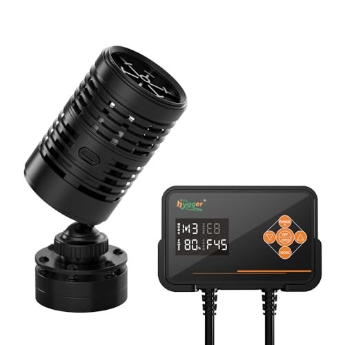 hygger Effortless Wave Maker For Aquarium25W 3170GPH Ultraquiet Submersible Power Head with Magnetic Base And LED ControllerCirculation water Pump For 1580Gallon Freshwater Coral Reef Tank - Image 1
