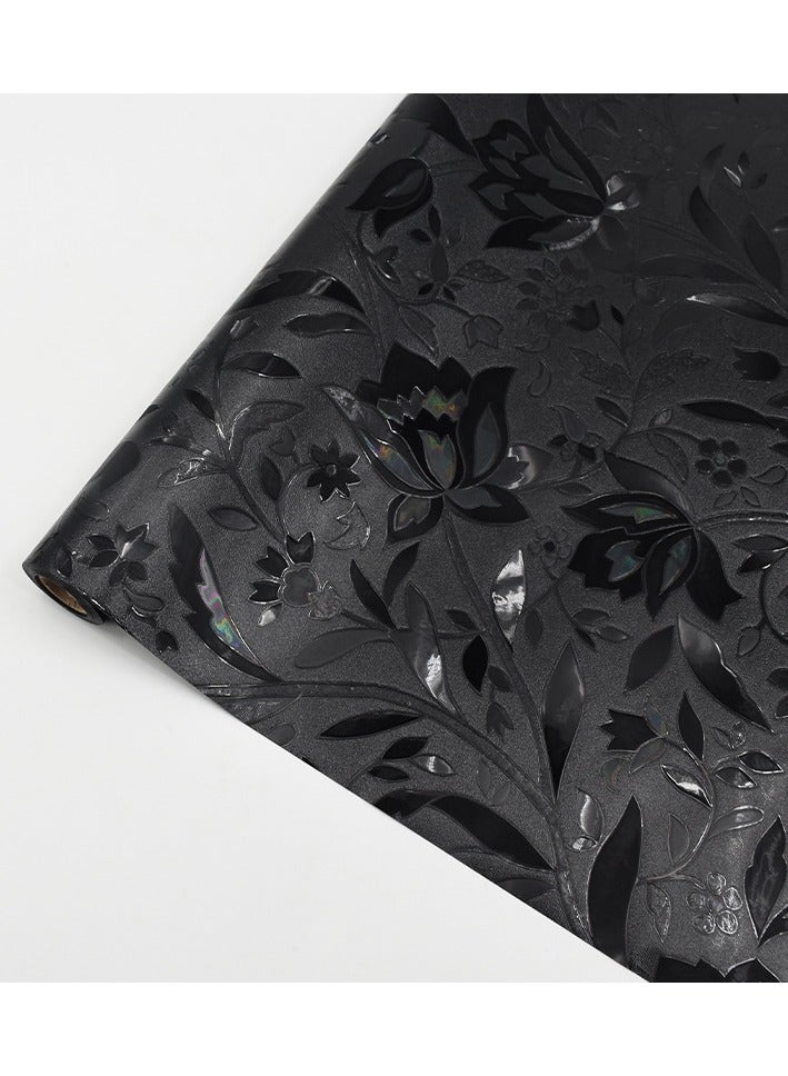 هومستر فيلم نافذة الإظلام (60 * 200 سم) ، 100٪ ضوء حجب باب الزجاج فيلم ، غرفة مظلمة نافذة التمسك ، لا غراء / التحكم في الحرارة / مكافحة الأشعة فوق البنفسجية لليوم النوم والخصوصية العالية - Image 4