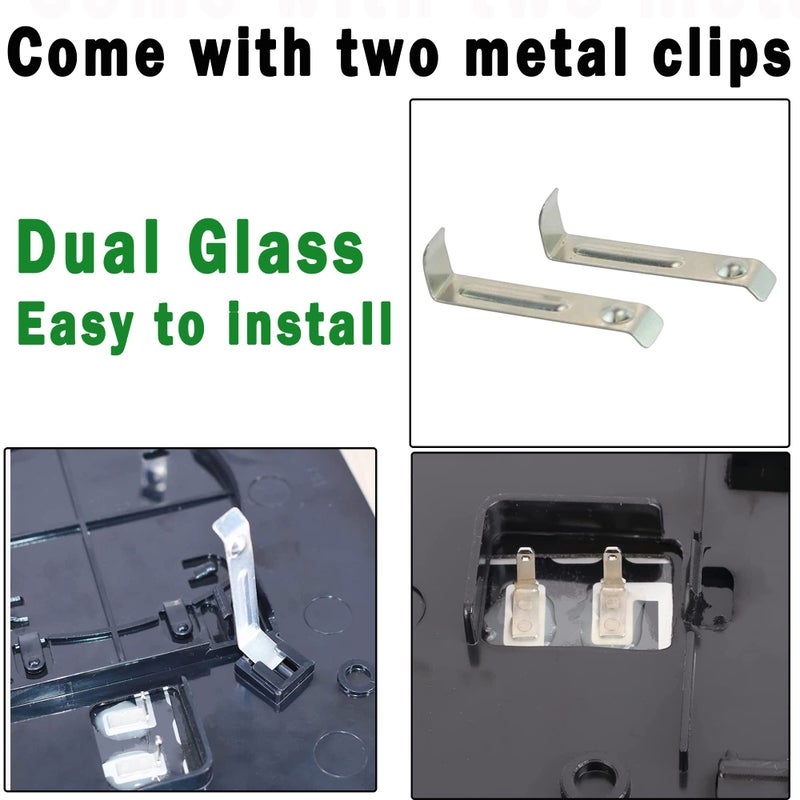 Danbojit Driver Left Side Heated Mirror Glass Compatible with Dodge Ram 1500 2500 Left Power Heated Convex Mirror Glass 68050299AA, 68079363AA - Image 4