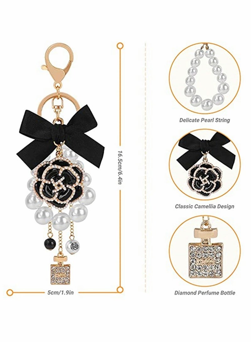 Roll over image to zoom in Visit the  Store Keyring, Keychain, Bag Pendant, Clip Closure, Diamond Sparkling Bag Pendant, Handbags Purse Bag Charm, Car Keyring Decorations, for Women Girls, 2pcs  - Image 5