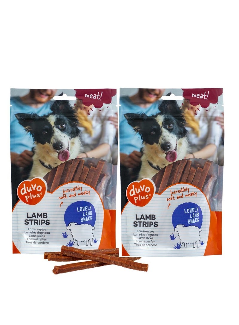 duvo Plus Lamb Strips Tasty Incredible Soft And Meaty Training Treats For Dogs 2X80g - Image 1