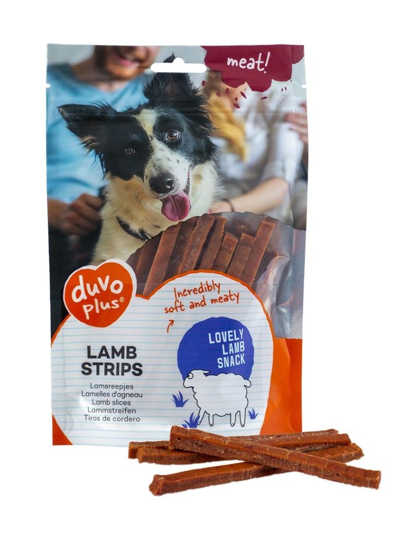 duvo Plus Lamb Strips Tasty Incredible Soft And Meaty Training Treats For Dogs 2X80g - Image 2