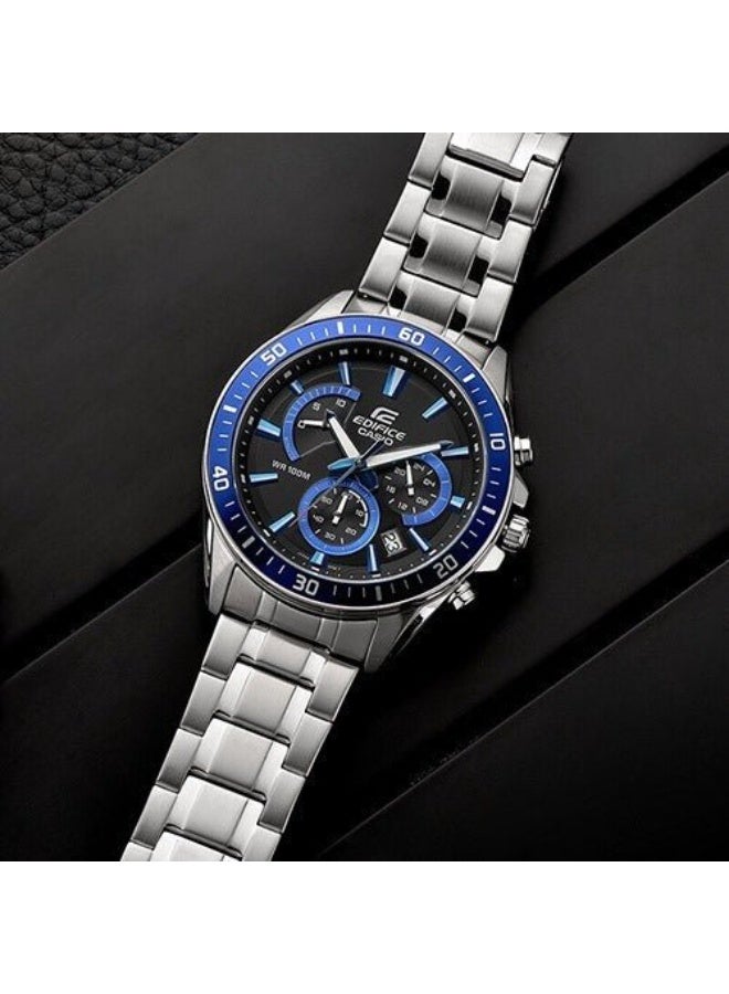 Casio Analog Round Shape Stainless Steel Wrist Watch EFR-552D-2AVUDF - Image 3