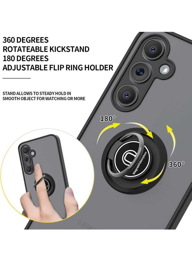 Samsung Galaxy A35 5G Case Cover, 360°Rotating Kickstand Ring + Support Magnetic Car Mount + Slim Thin PC&TPU Shockproof Mobile Phone Case - Image 2