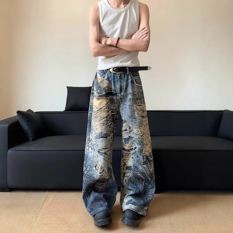 Unisex Casual Daily Denim Jeans - Image 3