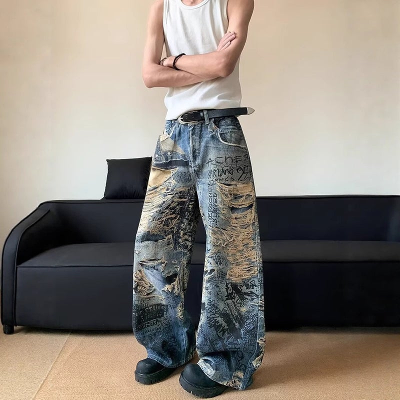 Unisex Casual Daily Denim Jeans - Image 2